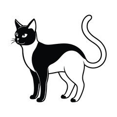 cat-silhouettes-with-white-background vector art illustrator
