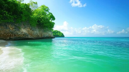 Fototapeta premium Tranquil Tropical Beach Scene