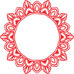 Beautiful flower art and mandala vector design