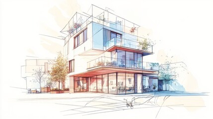 Obraz premium simple illustration of building, suitable for icon or symbol