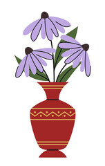Vector isolated flat simple bouquet of flowers