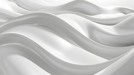 Obraz premium A smooth, flowing white fabric creating a serene and elegant visual effect.