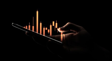 Dynamic Financial Growth Interface on Smartphone Screen