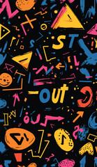 Colorful Graffiti vector Illustration