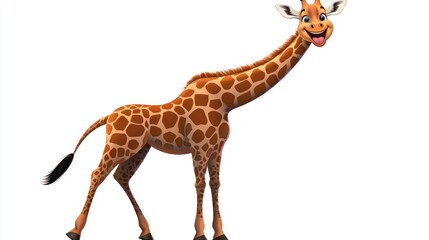 Naklejka premium Happy Cartoon Giraffe