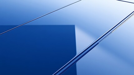 Abstract Blue Glass Panels Modern Design