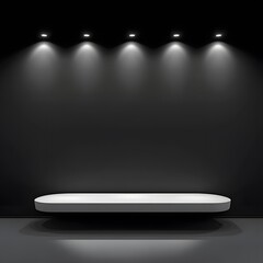 empty stage with spotlights