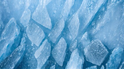 icy stone texture with cracks filled with luminous blue and white frost