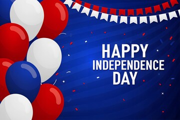 Happy Independence Day with  balloon