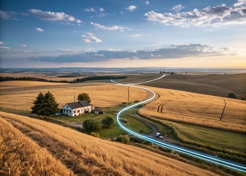 Rural Fiber Optic Cable Installation: High-Speed Internet Reaching Remote Areas