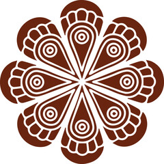 Beautiful flower art and mandala vector design