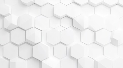Fototapeta premium Abstract White Hexagonal Pattern