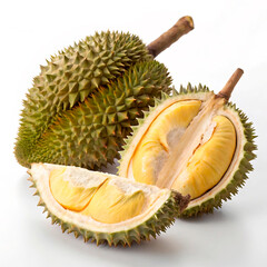 Obraz premium durian on white background