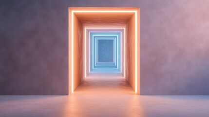 a doorway that leads back to the same room, creating an endless loop of entry