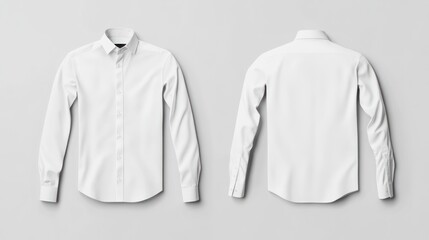 White Long Sleeve Shirt Mockup
