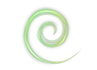 glowing green spiral trail with sparkles and energy bursts&mdash;ideal for transparent PNG vectors, abstract motion effects, or futuristic and magical visual designs.