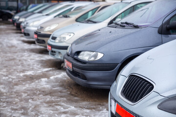 An area with used cars for sale.