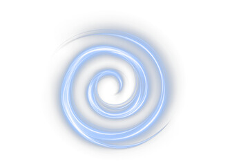 glowing blue neon ring with magical swirl and energy trail—ideal for PNG effects in futuristic, fantasy, or luxury-themed digital designs.