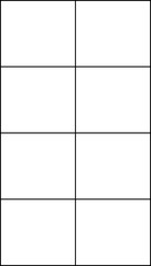 Blank Grid Template for Design, Planning, and Creativity &ndash; Simple Empty Table Layout for Various Uses. Table, chart. Illustration