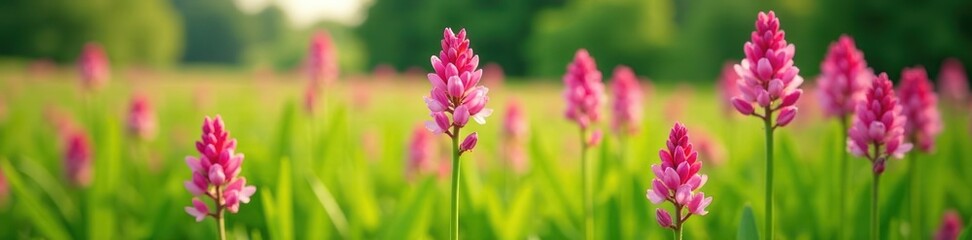 Tuberose flowers start to develop and expand in a lush green meadow, tuberose, nature
