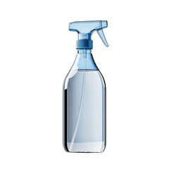 Cleaning Action Using Spray Bottle Home Environment Product Photography Clear Background Close-Up View for Home Care