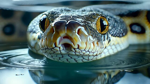 Python Eyes Macro Close Up Hypnotic Gaze and Patterned Skin