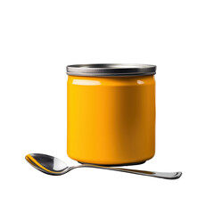 Stirring Yellow Paint for Artistic Projects Home Studio Product Photography Bright Lighting Close-Up Creativity Unleashed