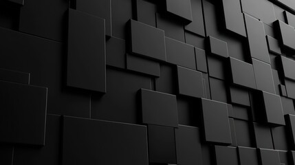 Abstract Black Cubes Background