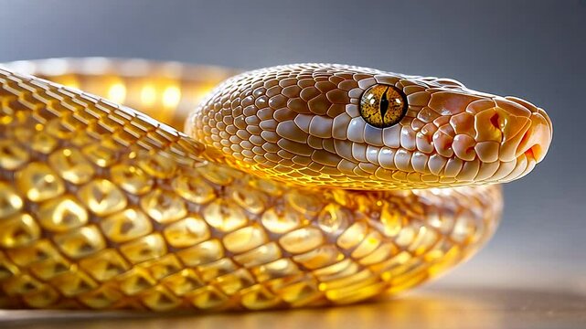 Python Scales Detail in Soft Light