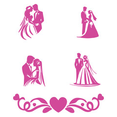 meaningful logo with silhouette of a couple in the center of the heart