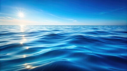 Softly rippling blue sea waves with a subtle gradient effect, calming scene, blue hues