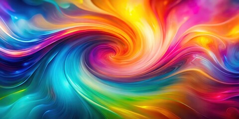 Obraz premium Vibrant abstract colorful blurred background with swirling shapes and textures, shapes, gradient, shapes, gradient