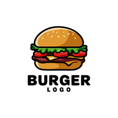 burger Logotype for restaurant or cafe or fast food. Vector illustration, Fast food logo