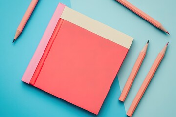 School Supplies Arranged on a White Surface