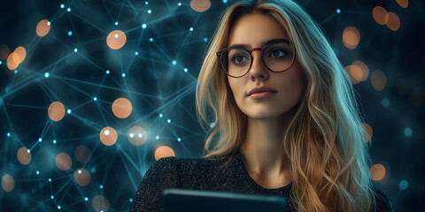 Innovative technology exploration digital lab portrait photography futuristic environment close-up view insightful concepts