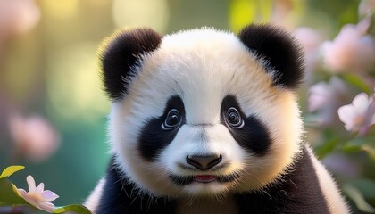 Obraz premium panda closeup