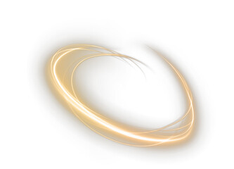 golden light swirl effect with sparkling trails, glowing waves, and shimmering particles. Perfect for luxury designs, festive decorations, Christmas themes, energy illustrations. PNG