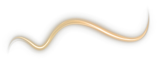 golden light swirl effect with sparkling trails, glowing waves, and shimmering particles. Perfect for luxury designs, festive decorations, Christmas themes, energy illustrations. PNG