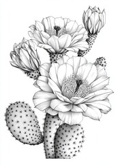 Cactus Flower Coloring Pages
