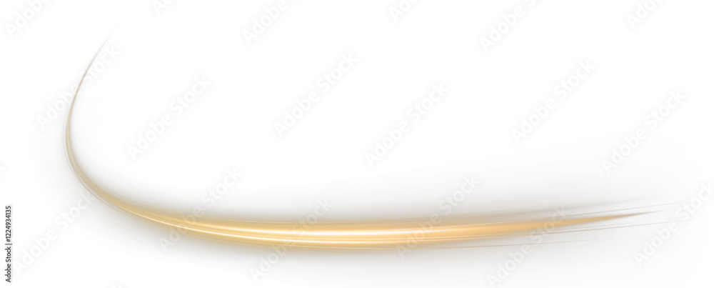 Wall mural elegant golden swirl on a white background. shimmering yellow curl perfect for festive designs. luxu
