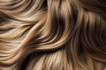 Fototapeta premium Luxurious wavy blonde hair showcasing a rich texture under soft lighting