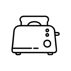 Outline icon of a toaster on a transparent background for household appliances