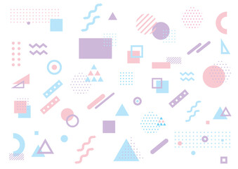 可愛いパステルカラーの幾何学素材
