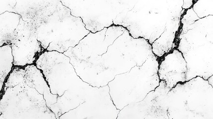 Obraz premium Cracked white texture background.