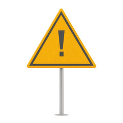 A caution sign symbolizing awareness and the need for safety in various situations.