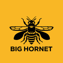 Hornet Vector Illustration Fill and Outline Isolated 