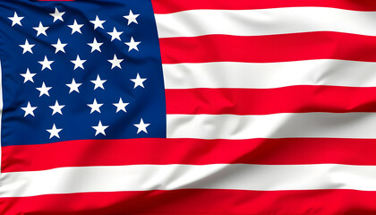 Naklejka premium United States of America flag. The correct proportions and color