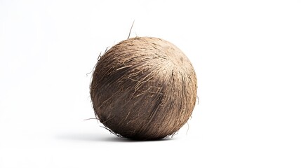 Whole coconut isolated on white background