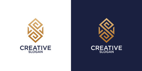 Letter s initial logo icon design template. elegant, modern, luxury.
