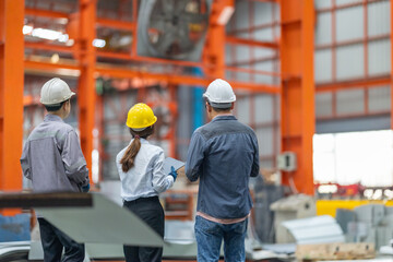 Client Consultation at Metal Sheet Factory